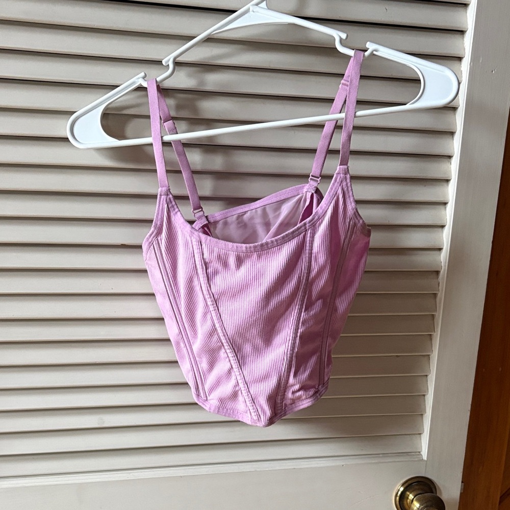 Colsie Light Pink Ribbed Tank Top